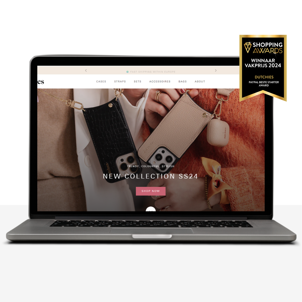 Mock-up van webshop Dutchies.com