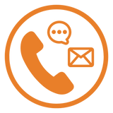 Oranje icon voor het persoonlijke contact - De WBshopmaker